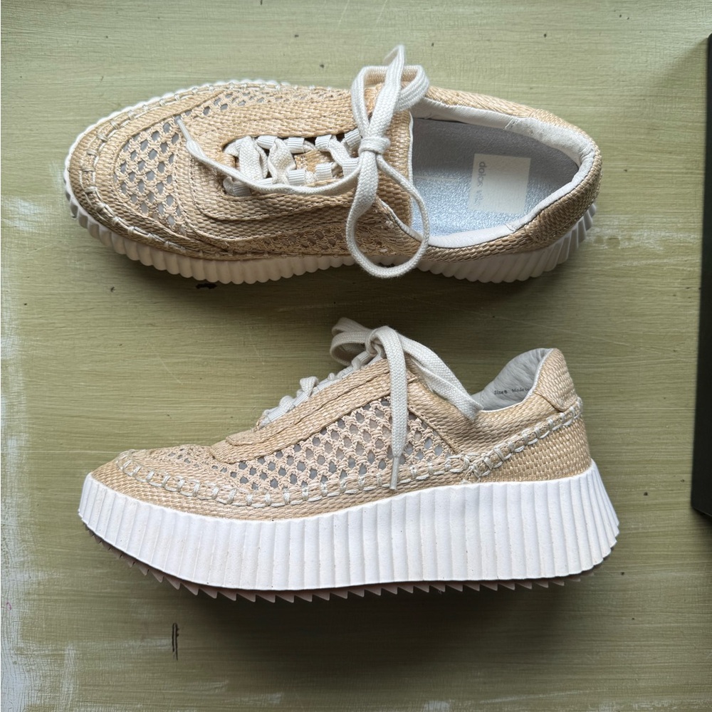 Women's Cream Platform Sneakers